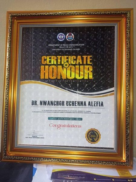 Dr. Uchenna Nwanchor Alefia