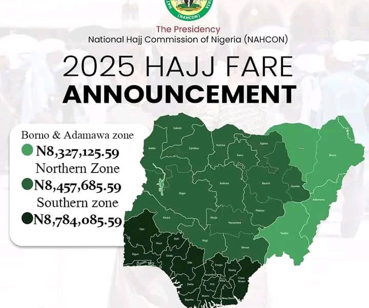 NAHCON Announces 2025 Hajj Fare, Southern Pilgrims to Pay ₦8.7 Million Naira