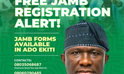 Hon. Asefon Distributes 500 UTME Forms to Indigent Students in Ado Ekiti