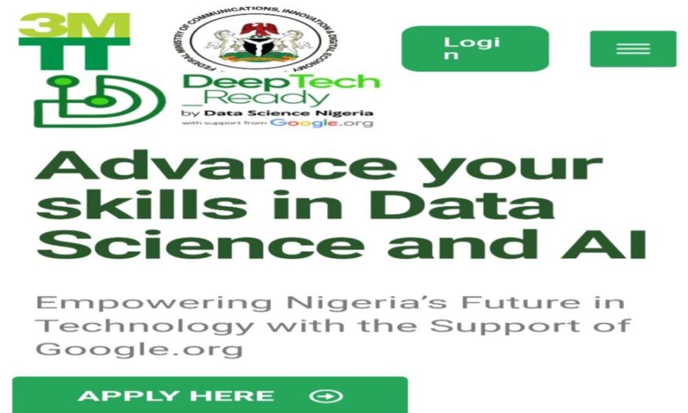 Apply Now: 2025 Federal Government of Nigeria DeepTech_Ready Upskilling Programme