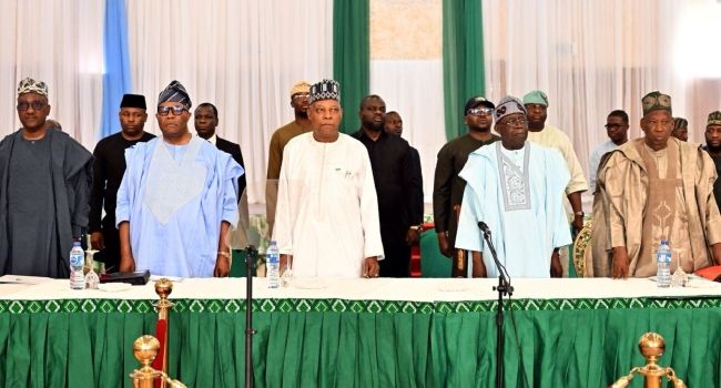Tinubu Hosts First National Caucus Meeting of APC at Presidential Villa
