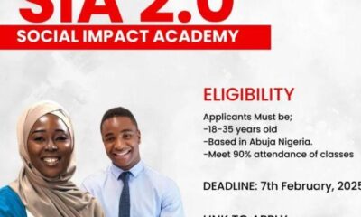 Apply for the Social Impact Academy (SIA) For Nigerians