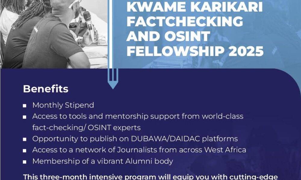 2025 Kwame Karikari Fact-checking Application Now Open