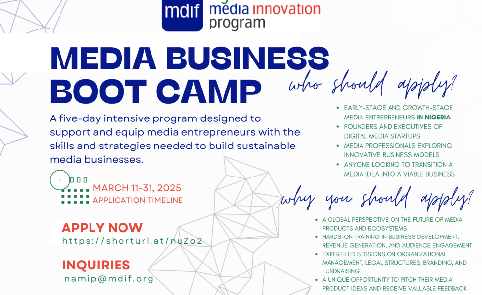 NAMIP Launches Media Business Bootcamp for Nigerian Entrepreneurs
