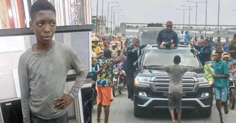 BREAKING: Teenager Who Stood in Front of Peter Obi's Convoy, Freed After Being Framed for Armed Robbery