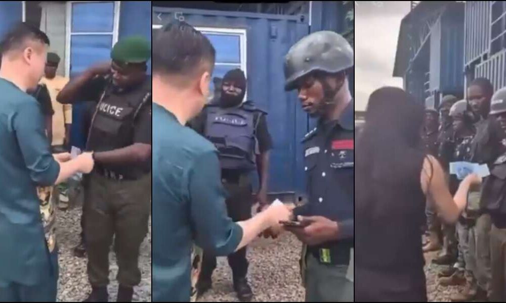 video of Police officers collecting money from their Chinese bosses
