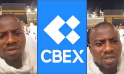 video of man praying for CBEX not to crash in Mecca
