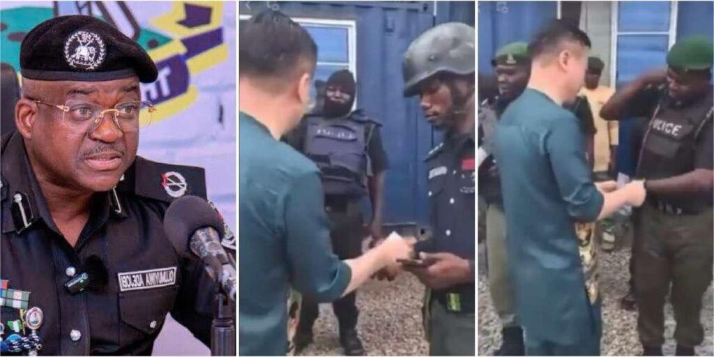 Police react to viral video of officers receiving money from Chinese