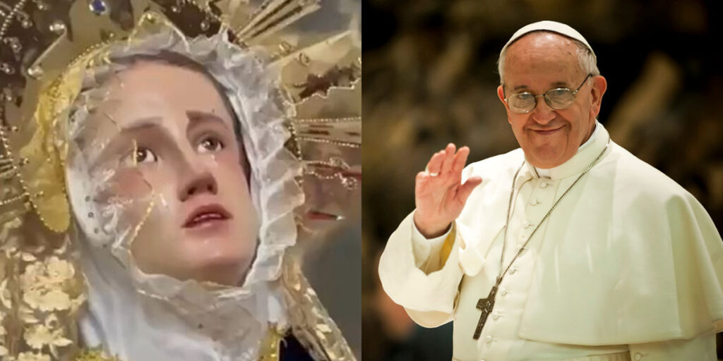 Virgin Mary statue ‘sheds tears’ days before Pope’s demise
