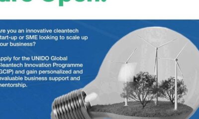 Call For Applications: UNIDO Global Cleantech Innovation Program 2025 for Cleantech Startups and Innovators