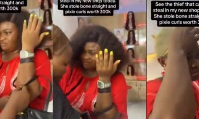 CCTV Captures Nigerian Woman Stealing ₦300K Worth of Wigs
