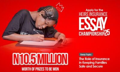 Call For Applications: Heirs Insurance Essay Competition 2025 for Young Nigerian Students (10.5 million Naira in prizes)