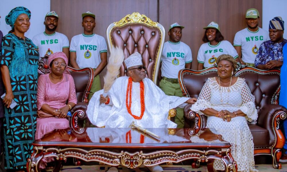 Oba Akiolu Tasks Corps Members on Discipline, National Unity and Patriotism
