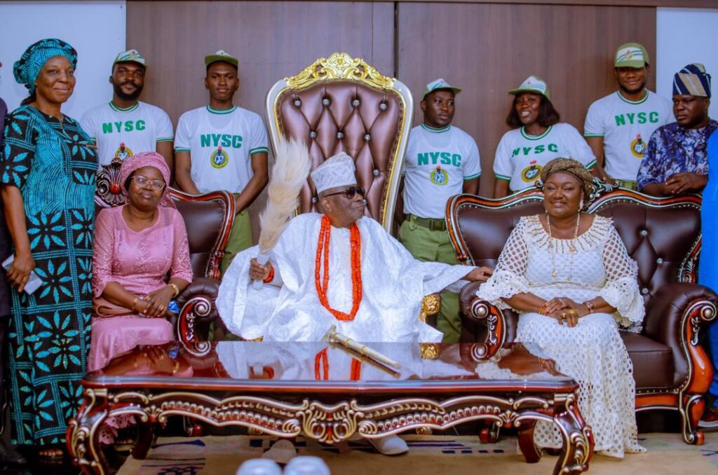 Oba Akiolu Tasks Corps Members on Discipline, National Unity and Patriotism