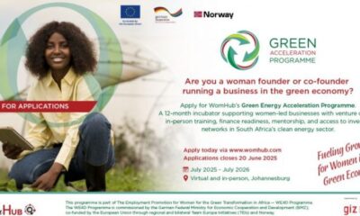 Call For Applications: WomHub’s Green Acceleration Programme 2025 ( GAP)