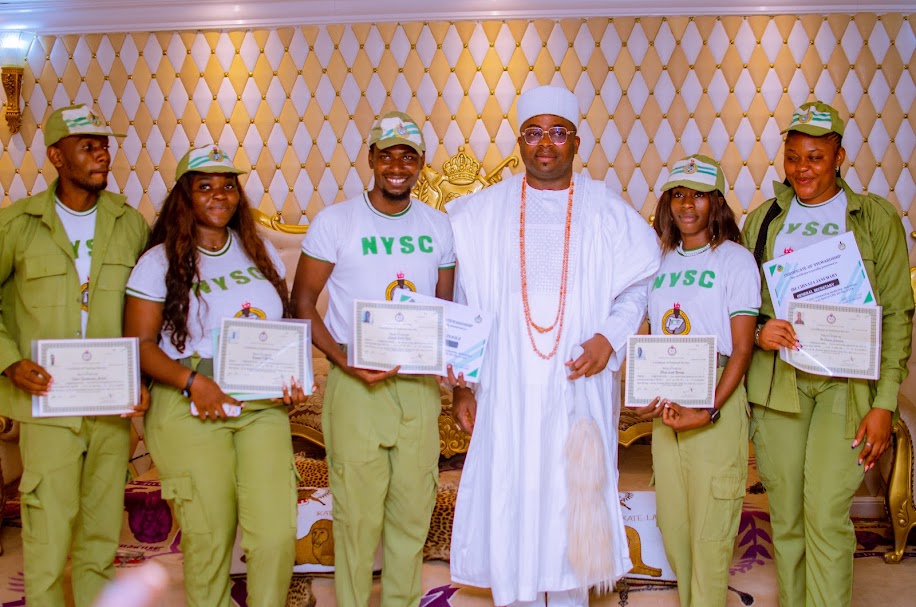 Oba Elegushi Urges Corps Members to Embrace Self-Development and Patriotism