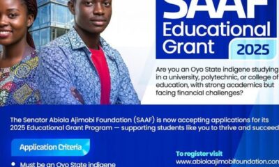 Call For Applications: Sen. Abiola Ajimobi Foundation Scholarship 2025 ( N150,000 Grant)