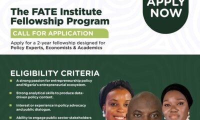 Call For Applications: The FATE Institute Fellowship Program 2025 for emerging Nigerian Leaders