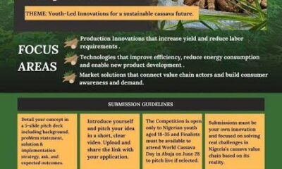 Call for Applications: Cassava Change-Makers Pitch Competition 2025 ( UpTo N5 Million Prize)