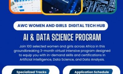 Call For Applications: AWC Women and Girls Digital Technology Hub AI & Data Science Program