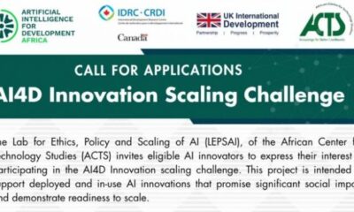 Call for Applications: AI4D Innovation Scaling Challenge 2025