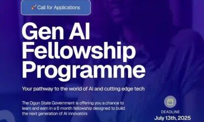 Call for Applications: Ogun State Gen Al Fellowship Programme (N50,000 Monthly Stipend)