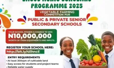 Call For Applications: Lagos Agric Scholars’ Program 2025(N10 Million Prize)