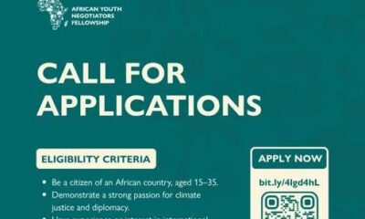 Call For Application: Africa Youth Negotiators Fellowship (AYNF) – Cohort 4